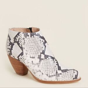 Alberto Zago Italian Leather Snake Effect Booties